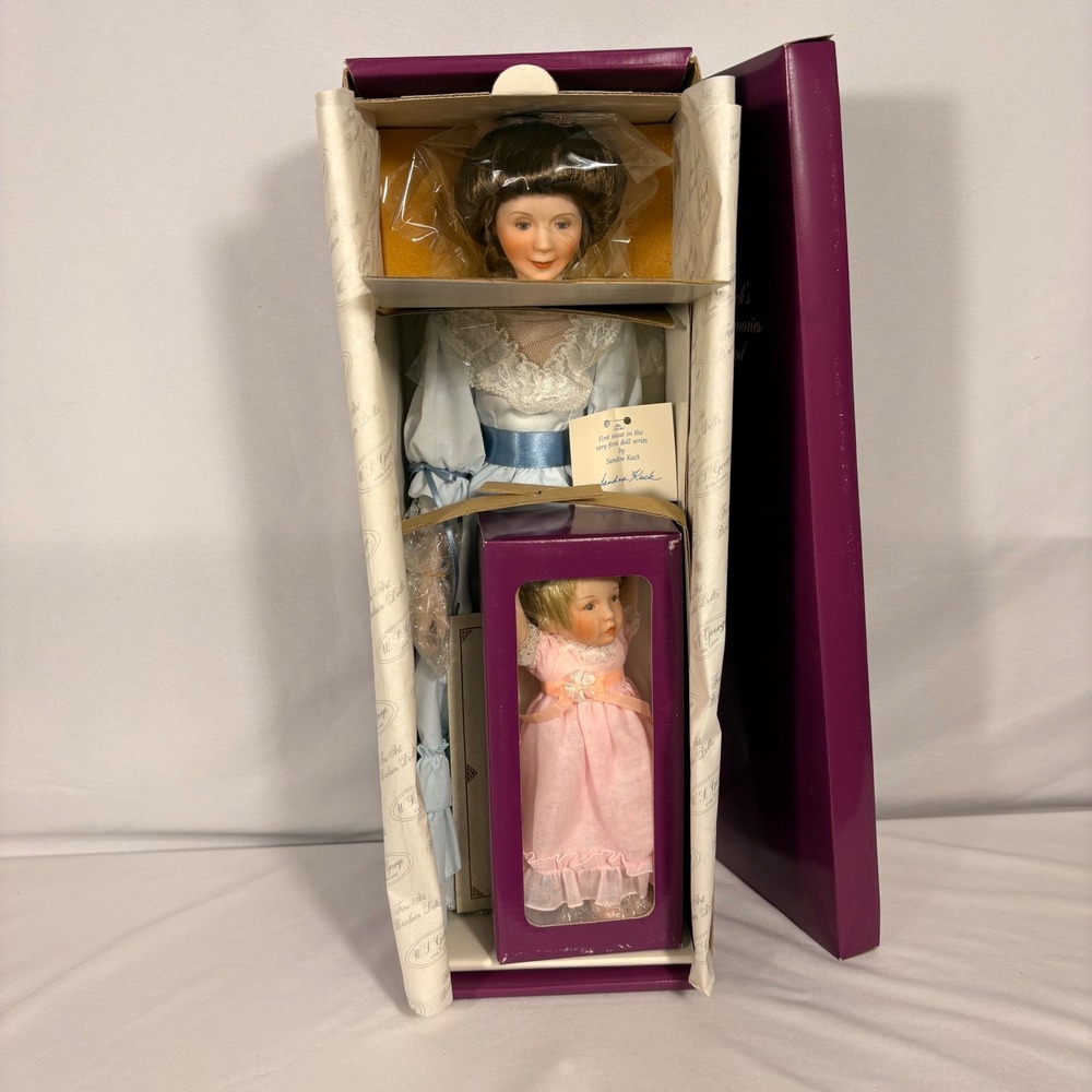 Sandra Kuck Loving Steps Porcelain Doll Set Reco Precious Memories Motherhood